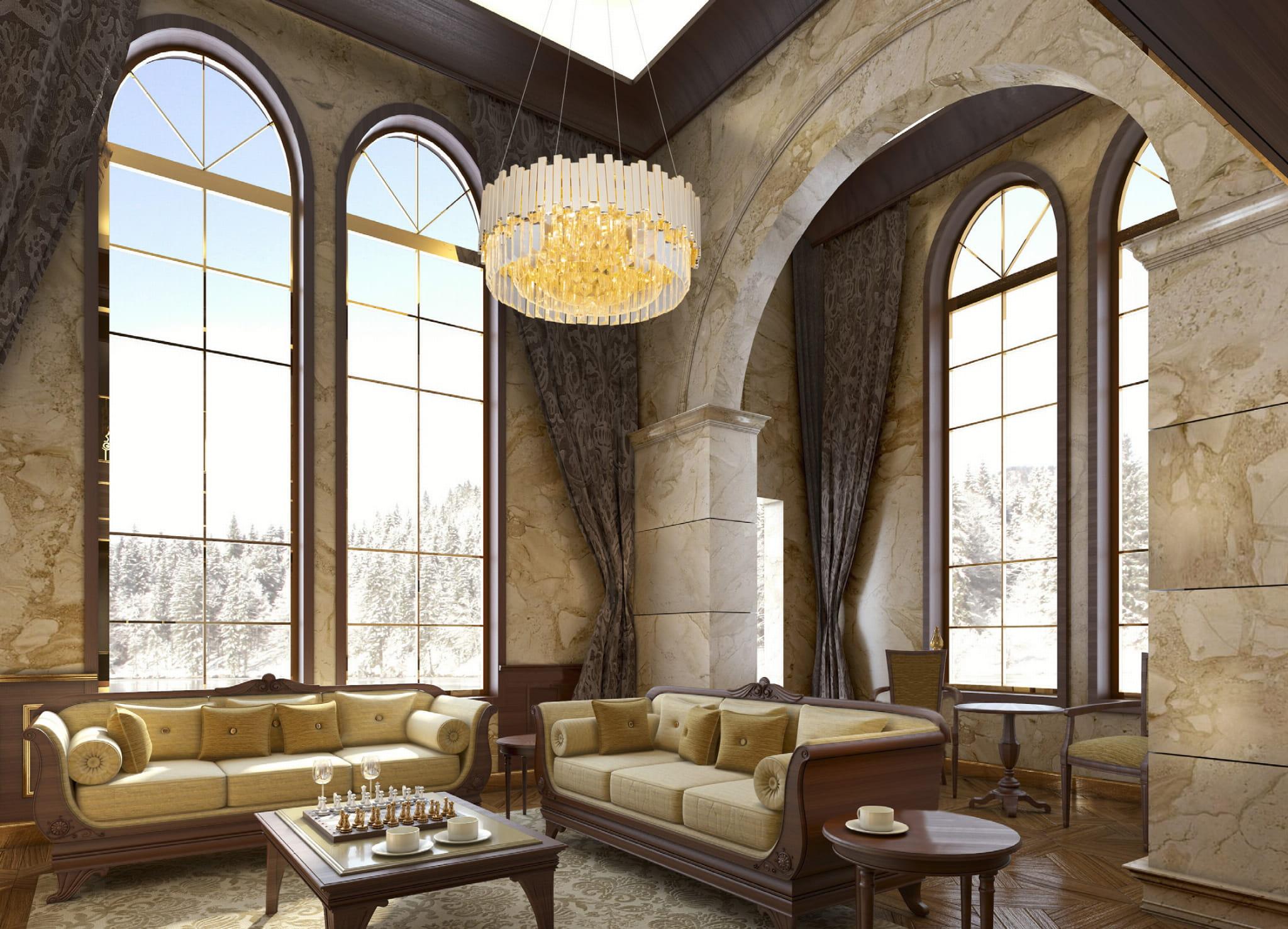 LAMPA WISZĄCA CALZO glamour ze złotą oprawą i kryształami2