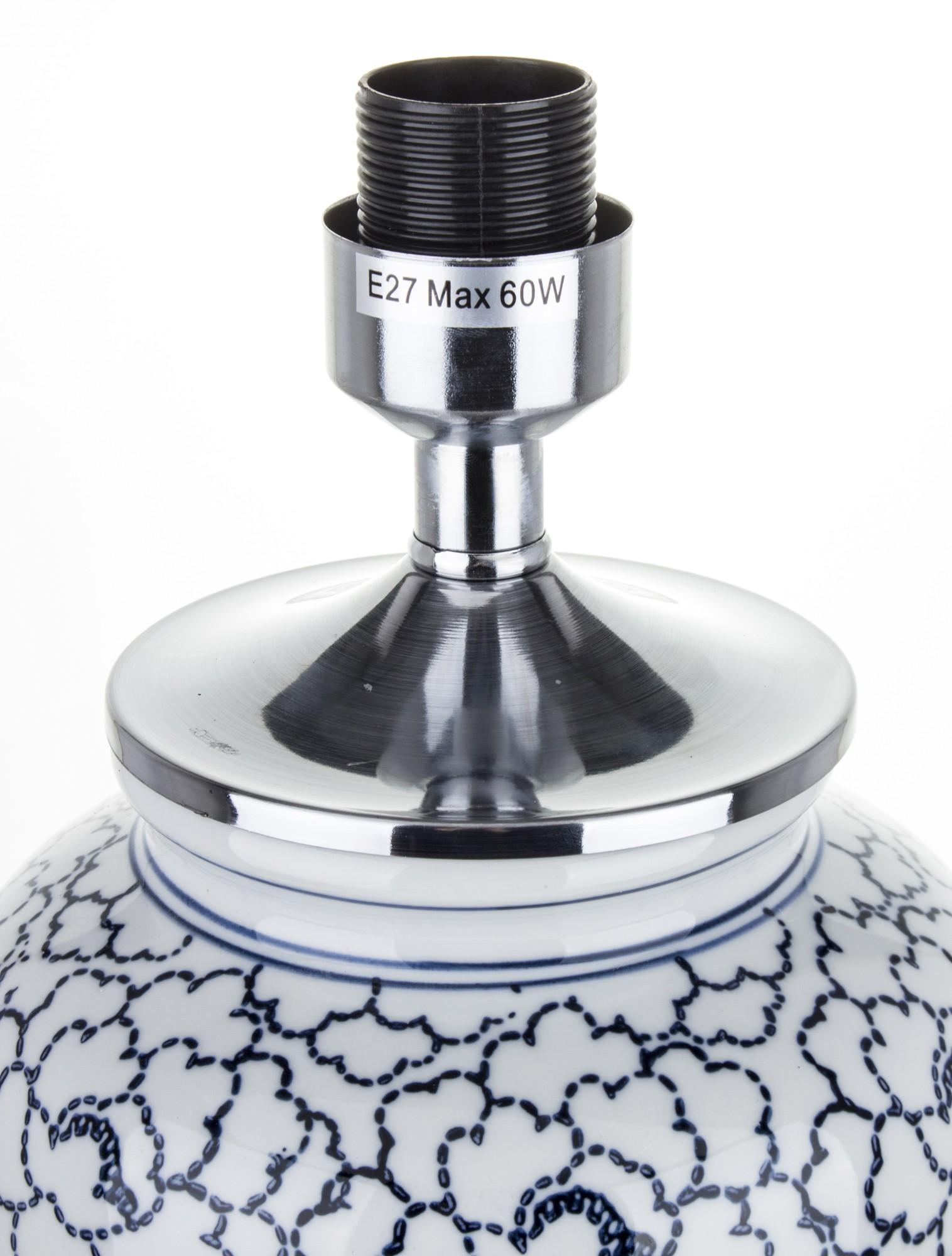 LAMPA STOŁOWA ceramiczna z białym kloszem art deco4