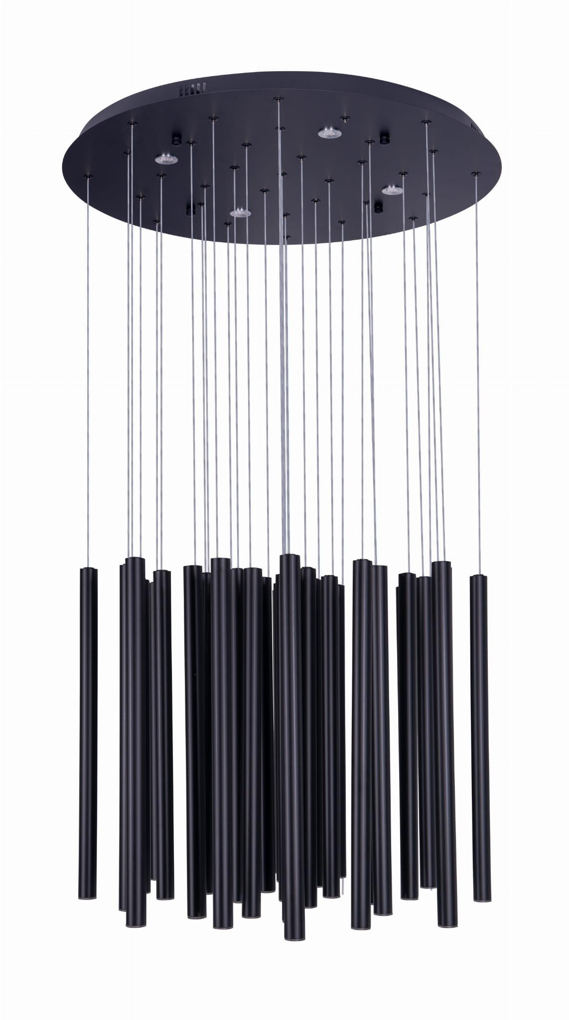 LAMPA WISZĄCA NOVI B metalowa czarna loftowa 37 x LED