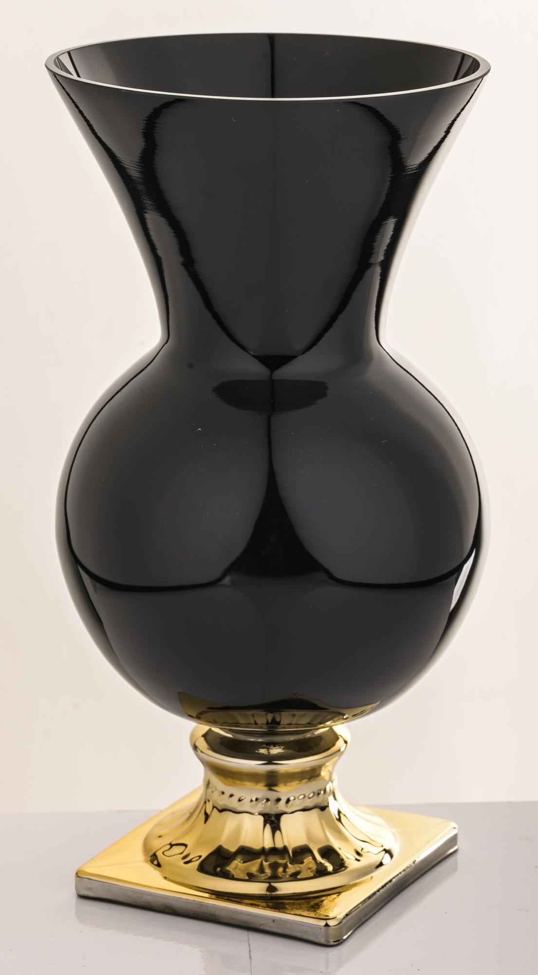 WAZON szklany czarno-złoty styl nowojorski2