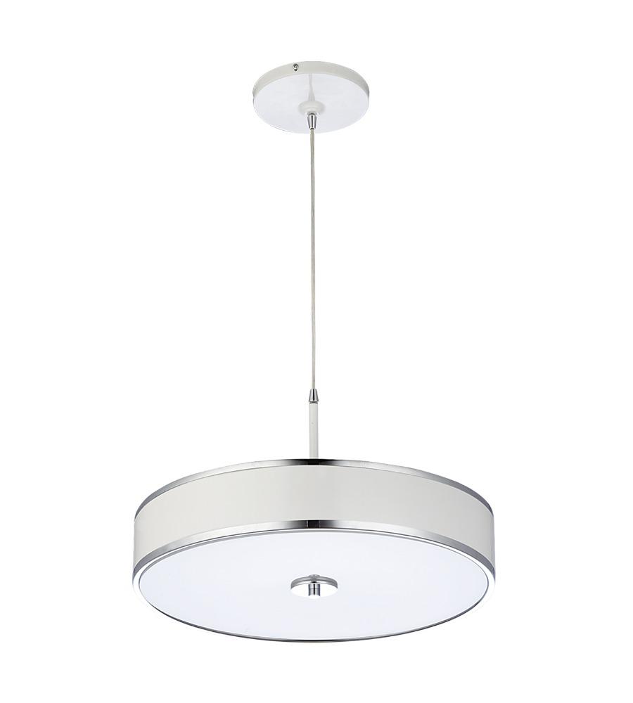 LAMPA WISZĄCA metalowo-szklana biały okrągły klosz styl nowoczesny duża