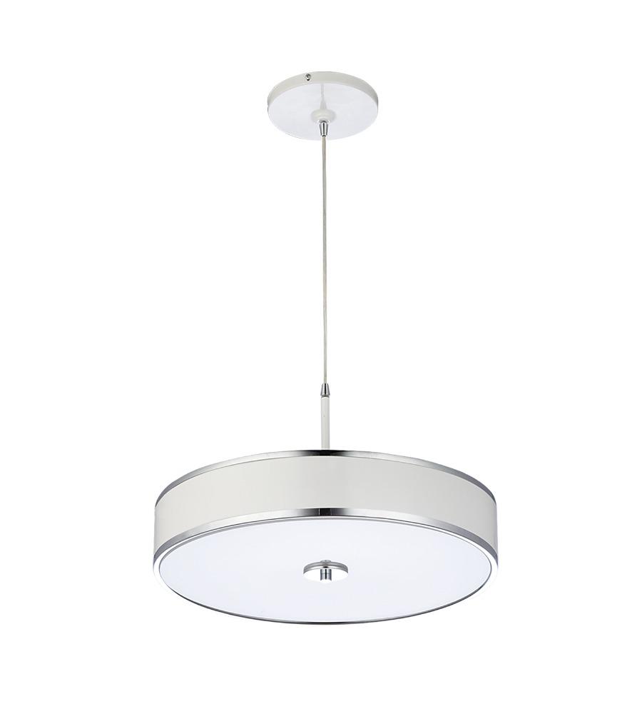 LAMPA WISZĄCA metalowo-szklana biały okrągły klosz styl nowoczesny