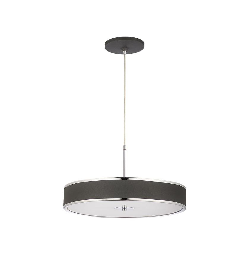 LAMPA WISZĄCA metalowo-szklana grafitowy okrągły klosz styl nowoczesny duża
