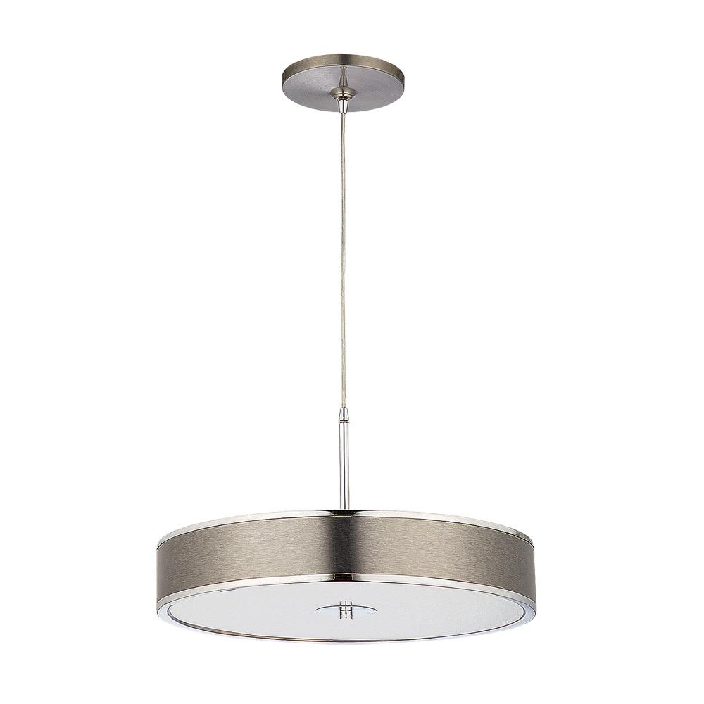 LAMPA WISZĄCA metalowo-szklana srebrny okrągły klosz styl nowoczesny duża