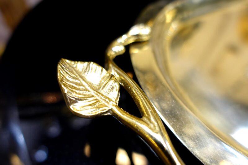 TACA metalowa złota podłużna klasyczna 3