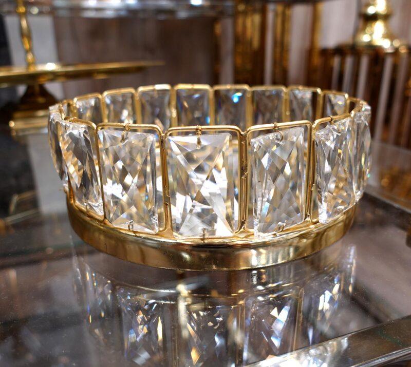 TACA z lustrzanym dnem i złotymi elementami glamour2