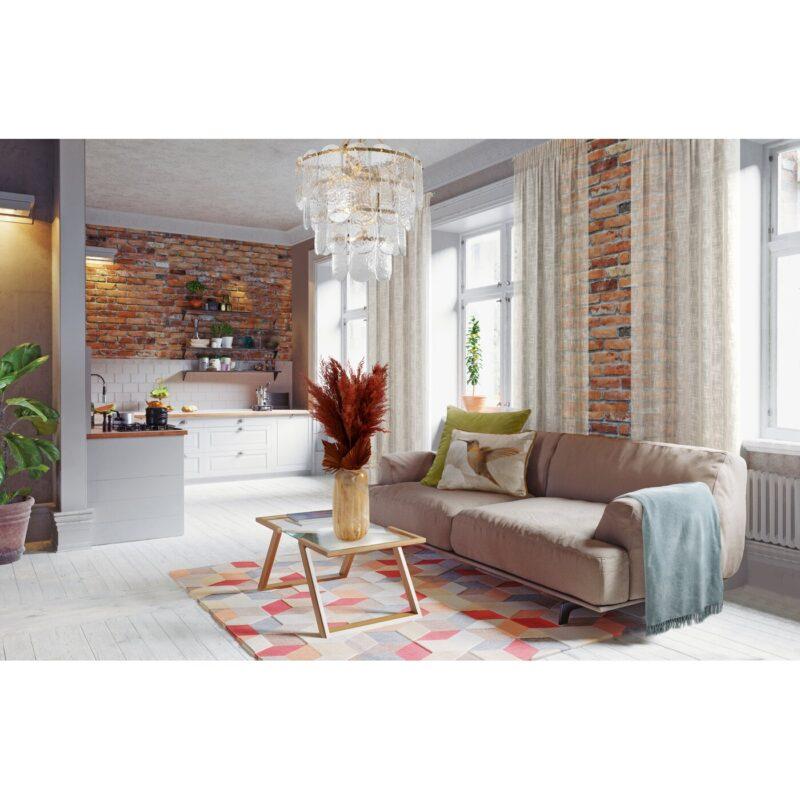 LAMPA WISZĄCA DAKOTA złota metalowa ze szklanymi kryształkami styl glamour5