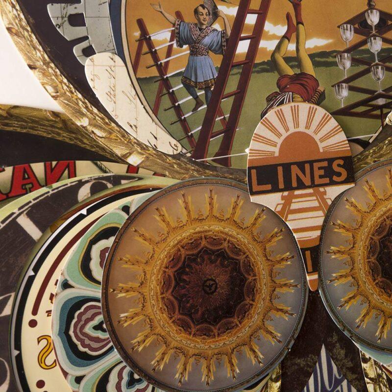 OBRAZ 3D ACE CLUBS prostokątny w drewnianej ramie styl nowoczesny2