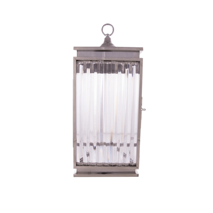 LAMPA STOJĄCA HOLLY metalowo szklana w stylu nowojorskim