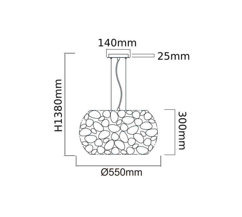 LAMPA WISZĄCA CARERA CROMO metalowa chromowana nowoczesna r.L3