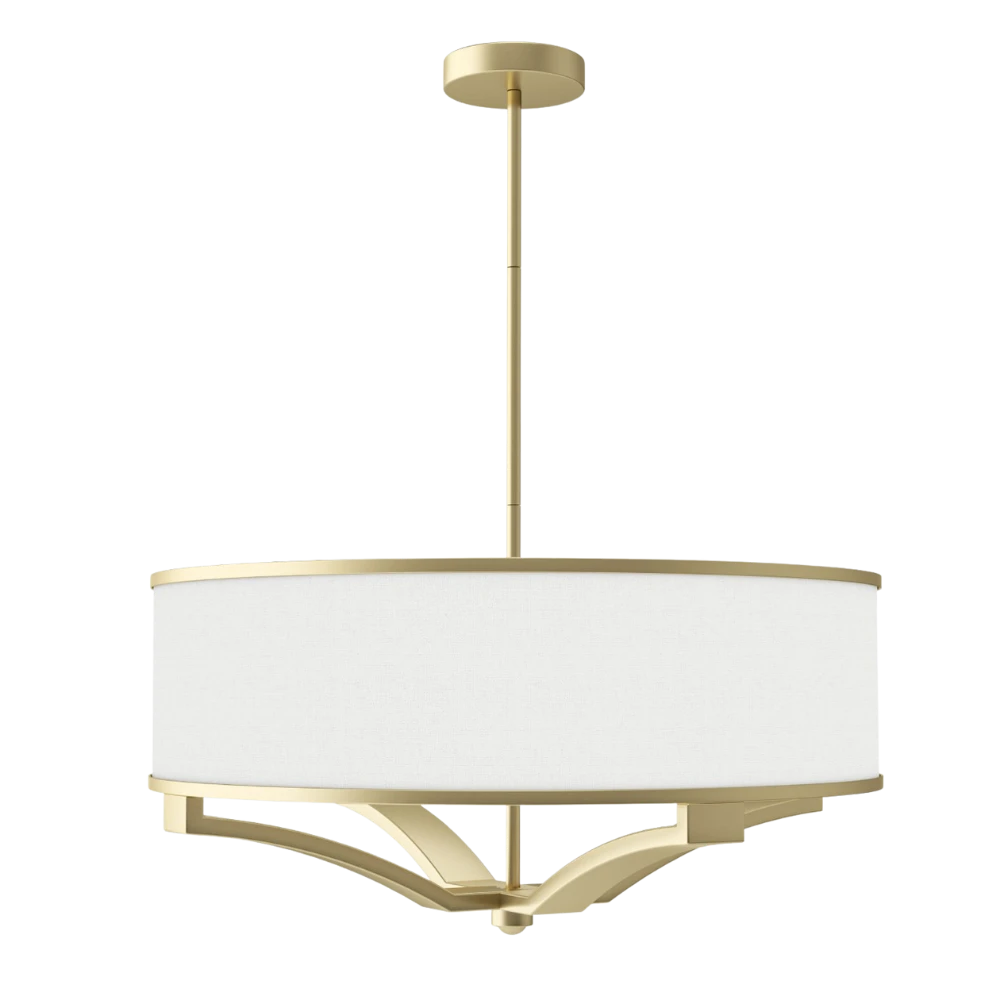 LAMPA WISZĄCA GERDO OLD GOLD złota oprawa biały klosz styl glamour piękna