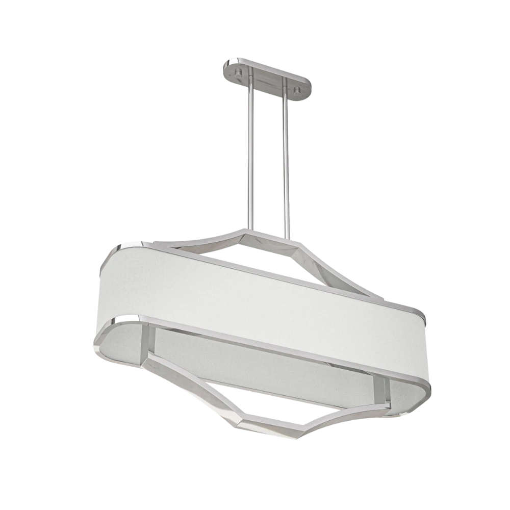LAMPA WISZĄCA GERDO OVALE CROMO srebrna oprawa biały klosz styl glamour dekoracyjna LAMPA WISZĄCA GERDO OVALE CROMO srebrna oprawa biały klosz styl glamour dekoracyjna