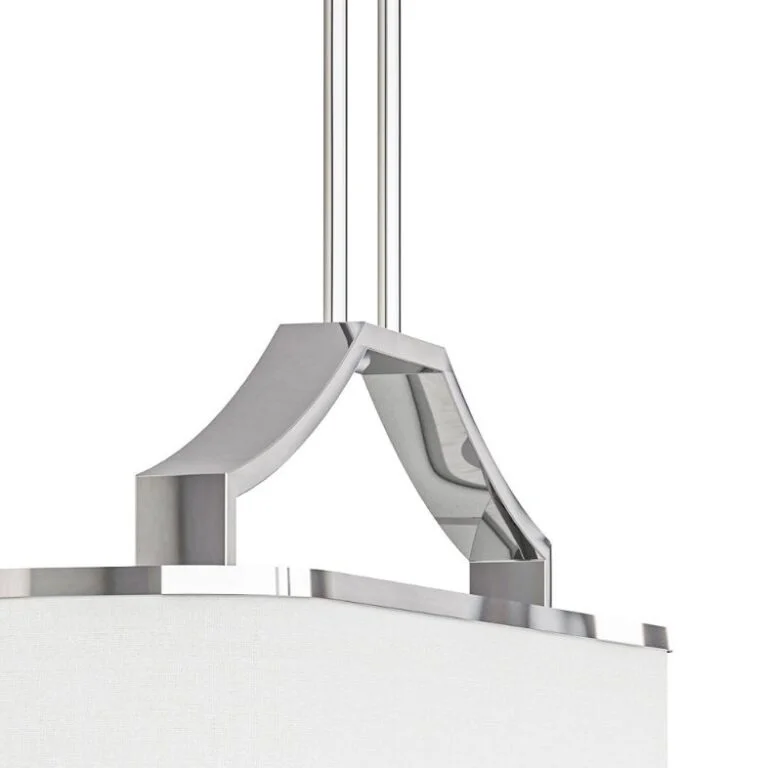 LAMPA WISZĄCA GERDO OVALE CROMO srebrna oprawa biały klosz styl glamour ozdobna LAMPA WISZĄCA GERDO OVALE CROMO srebrna oprawa biały klosz styl glamour ozdobna
