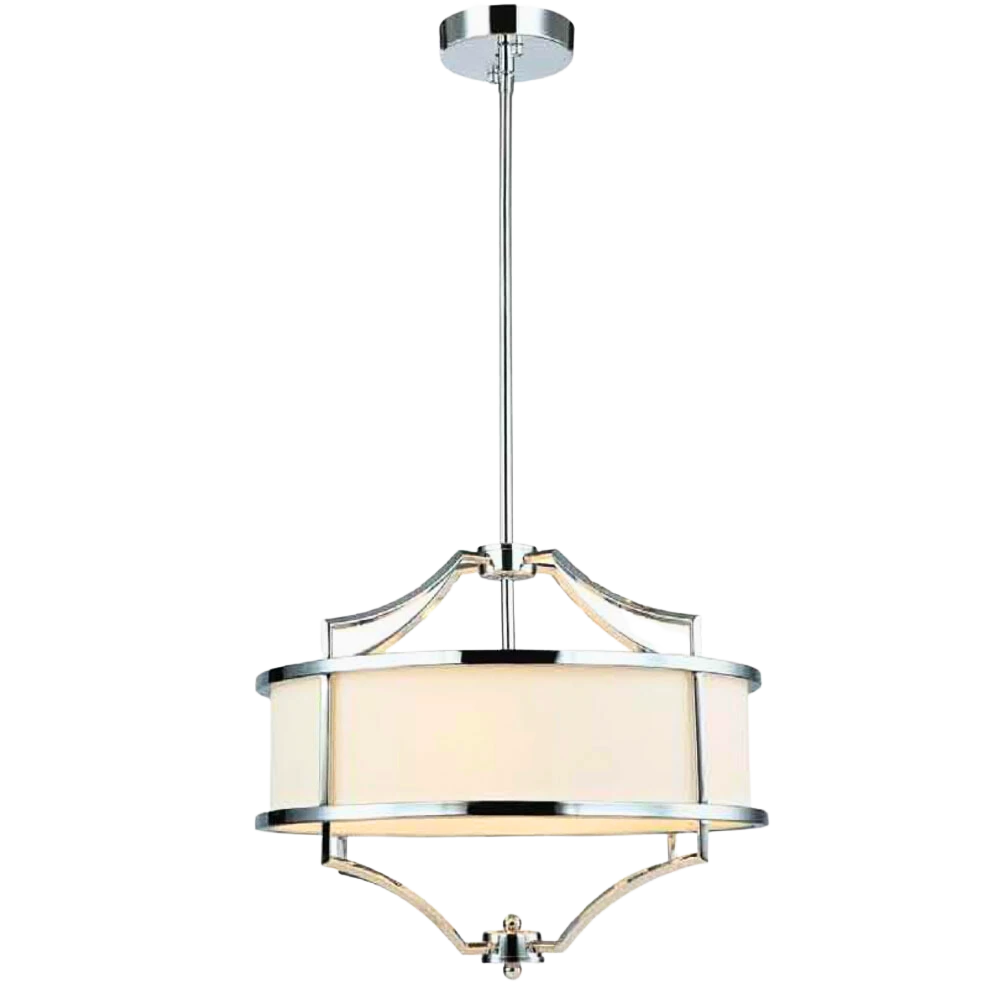 LAMPA WISZĄCA STESSO CROMO S srebrna oprawa biały klosz nowoczesna dekoracyjna LAMPA WISZĄCA STESSO CROMO S srebrna oprawa biały klosz nowoczesna dekoracyjna