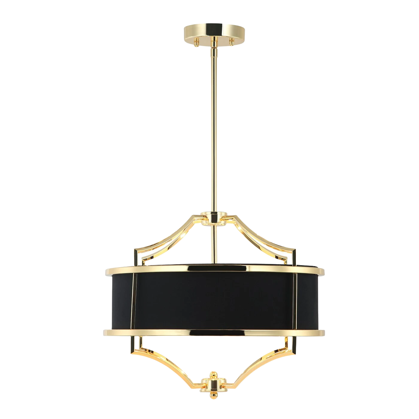 LAMPA WISZĄCA STESSO GOLD NERO S złota oprawa czarny klosz nowoczesna piękna LAMPA WISZĄCA STESSO GOLD NERO S złota oprawa czarny klosz nowoczesna piękna
