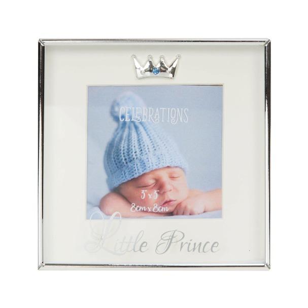 RAMKA NA ZDJĘCIA LITTLE PRINCE srebrna 8x8 cm
