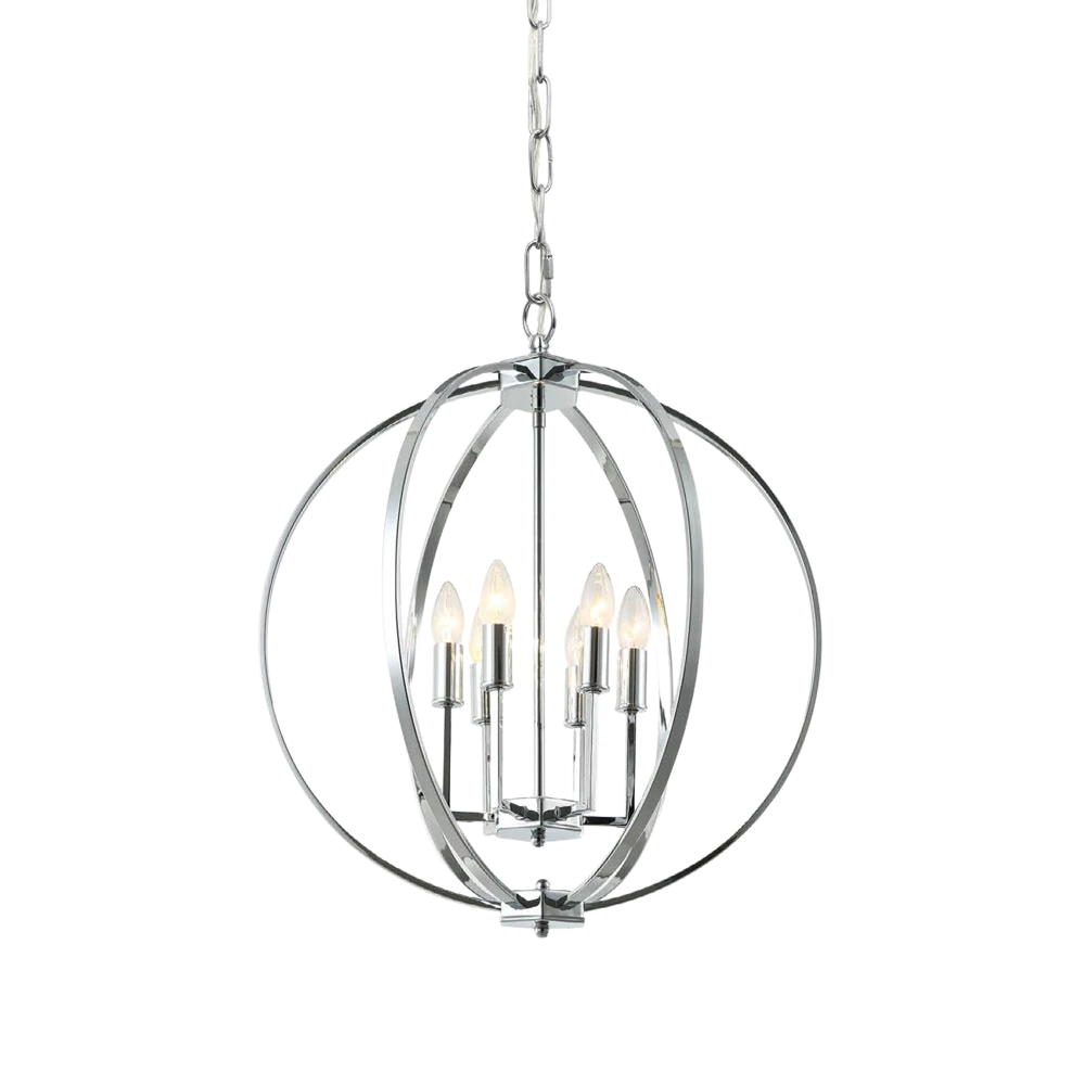 LAMPA WISZĄCA CANDI M metalowa chromowana klasyczna