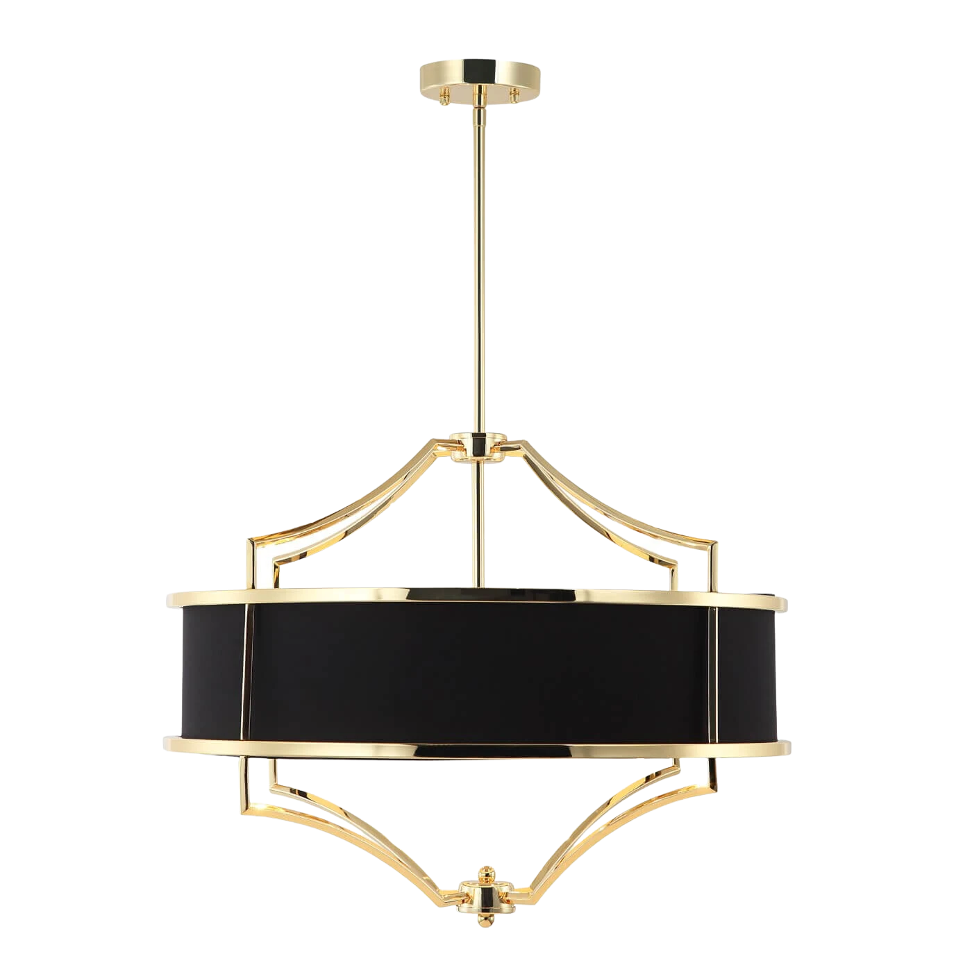 LAMPA WISZĄCA STESSO GOLD NERO M złota oprawa czarny klosz nowoczesna glamour LAMPA WISZĄCA STESSO GOLD NERO M złota oprawa czarny klosz nowoczesna glamour