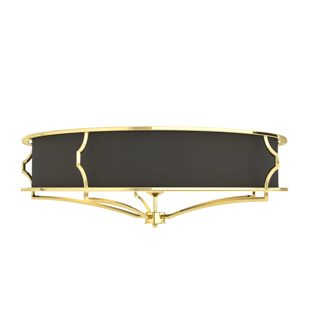 PLAFON STESSO GOLD NERO L złota oprawa czarny klosz nowoczesny piękny
