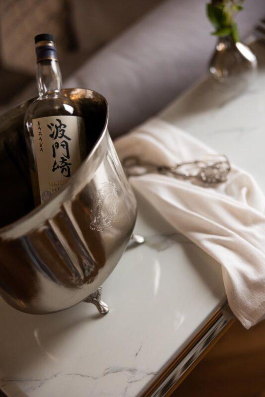 COOLER do szampana na nóżkach srebrny klasyczny 2