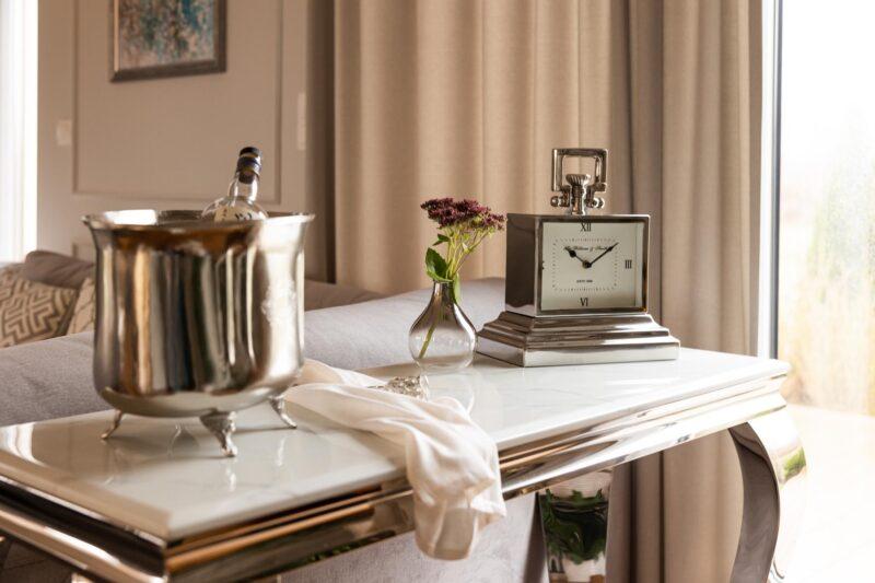 COOLER do szampana na nóżkach srebrny klasyczny 4