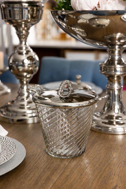 COOLER szklany w stylu glamour