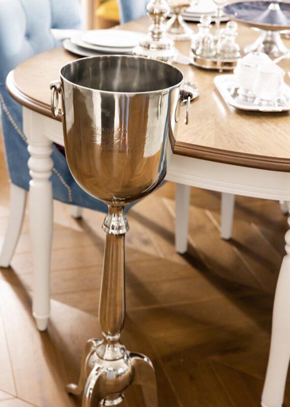 COOLER wysoki do szampana srebrny klasyczny 2