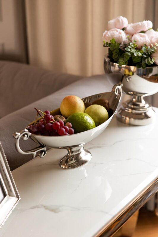 PATERA podłużna srebrna z niklu klasyczna