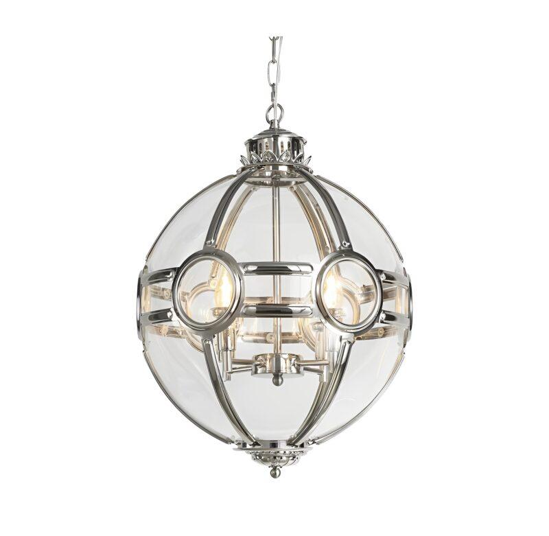 lampa-wisząca- srebrna kula stal nierdzewna-szkło styl glamour lampa-wisząca- srebrna kula stal nierdzewna-szkło idealna do wnętrz w stylu glamour