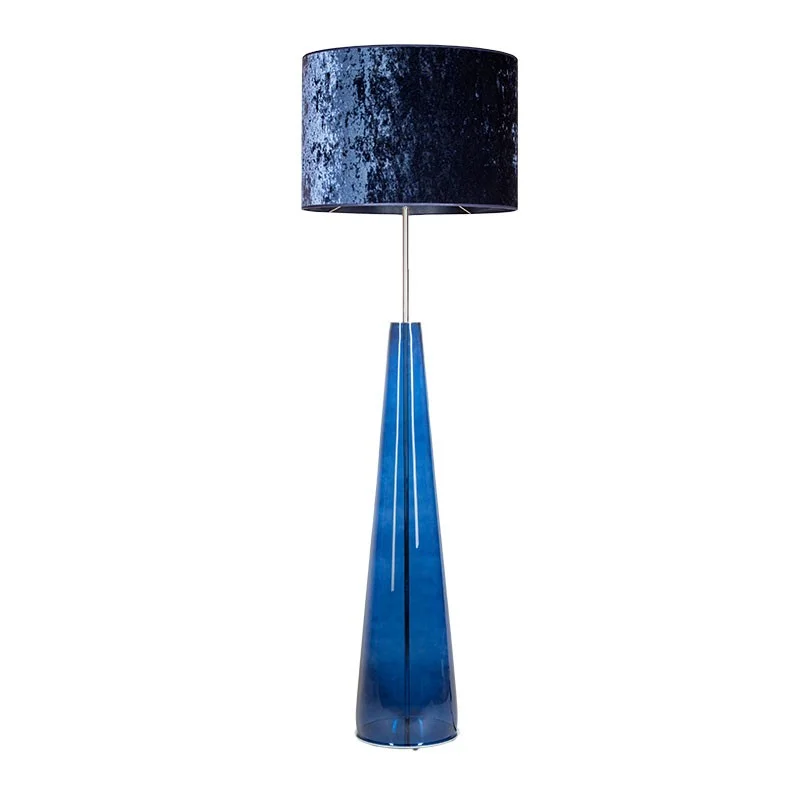 LAMPA-PODLOGOWA-4concepts-Berlin-Granatowa-50×35-cm-Glamour-niebieska-podstawa-granatowy-abazur-nowoczesna