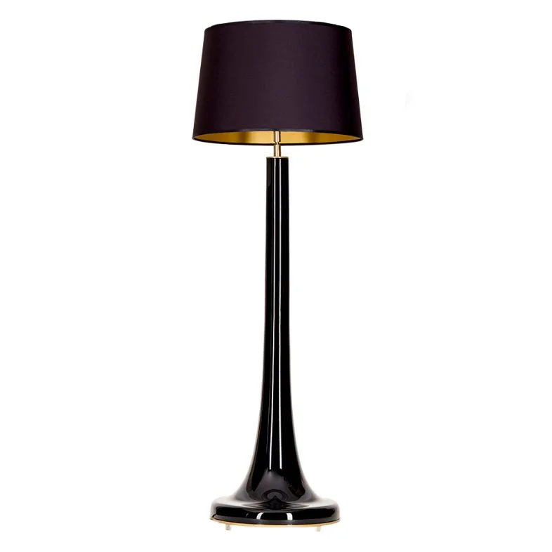 LAMPA PODŁOGOWA 4concepts Zurich Czarna Czarny Abażur Ekskluzywna LAMPA PODŁOGOWA 4concepts Zurich Czarna Czarny Abażur Ekskluzywna Piekna