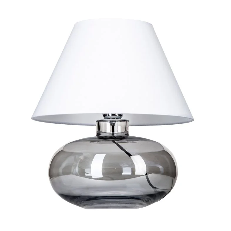 LAMPA STOŁOWA 4concepts Bergen Czarny transparentny Piękna Biały Abażur LAMPA STOŁOWA 4concepts Bergen Czarny transparentny Piękna Biały Abażur