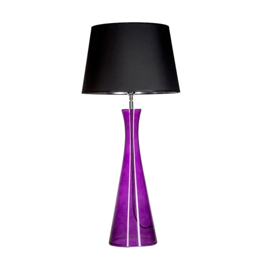 LAMPA-STOLOWA-4concepts-Chianti-Transparentny-Fiolet-45-34×30-cm-Szklana-Czarno-Srebrny-Abazur-fioletowa-podstawa