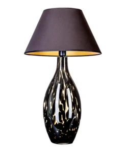 LAMPA STOŁOWA 4concepts Kenya Glamour Czarny Abażur