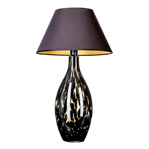 LAMPA STOŁOWA 4concepts Kenya Glamour Czarny Abażur