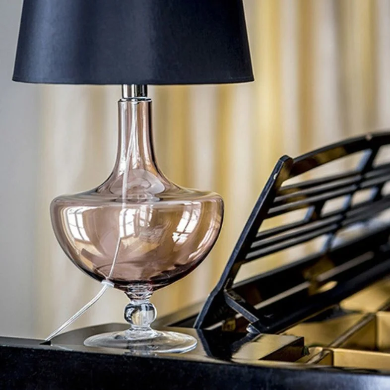 LAMPA STOŁOWA 4concepts Oxford Transparentna Miedź Glamour Czarno Biały Abażur LAMPA STOŁOWA 4concepts Oxford Transparentna Miedź Glamour Czarno Biały Abażur