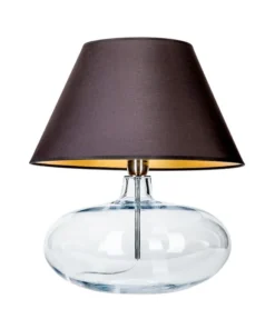 LAMPA STOŁOWA 4concepts Stockholm Transparentna Glamour Czarny Abażur