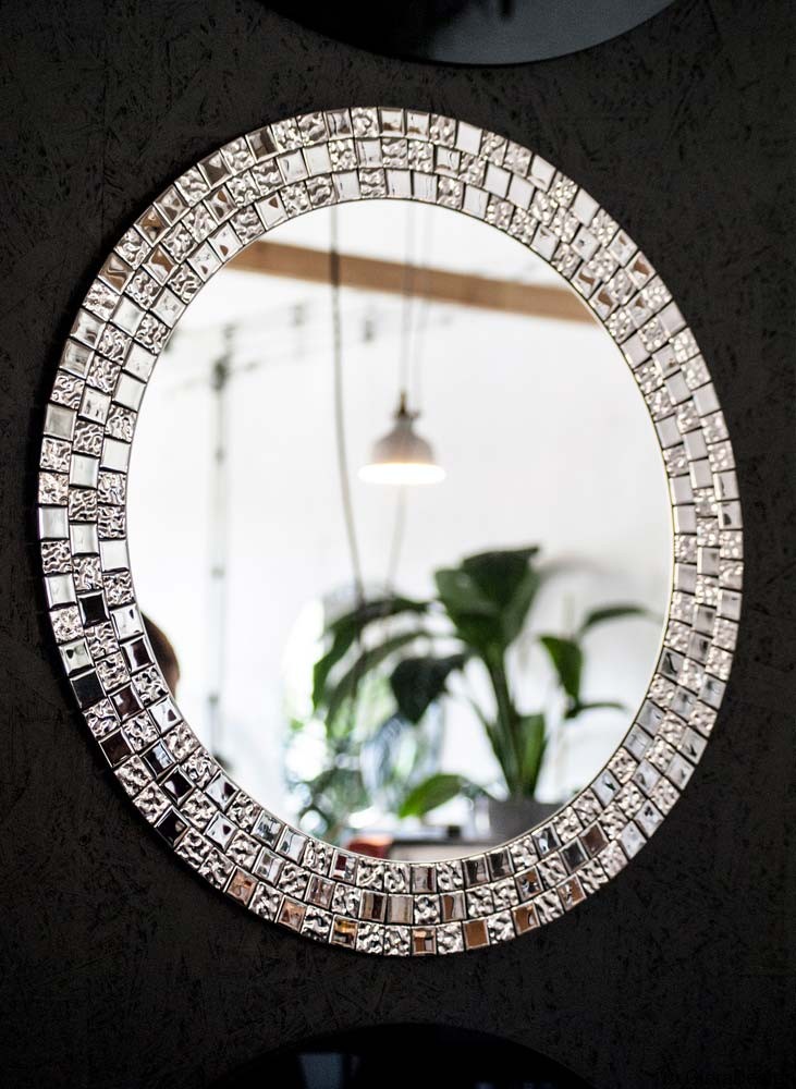 Lustro-Ścienne-Aurea-Silver-Okrągłe-Szklana-Mozaika-Do-Sypialni Lustro-Ścienne-Aurea-Silver-Okrągłe-Szklana-Mozaika-Sypialnia