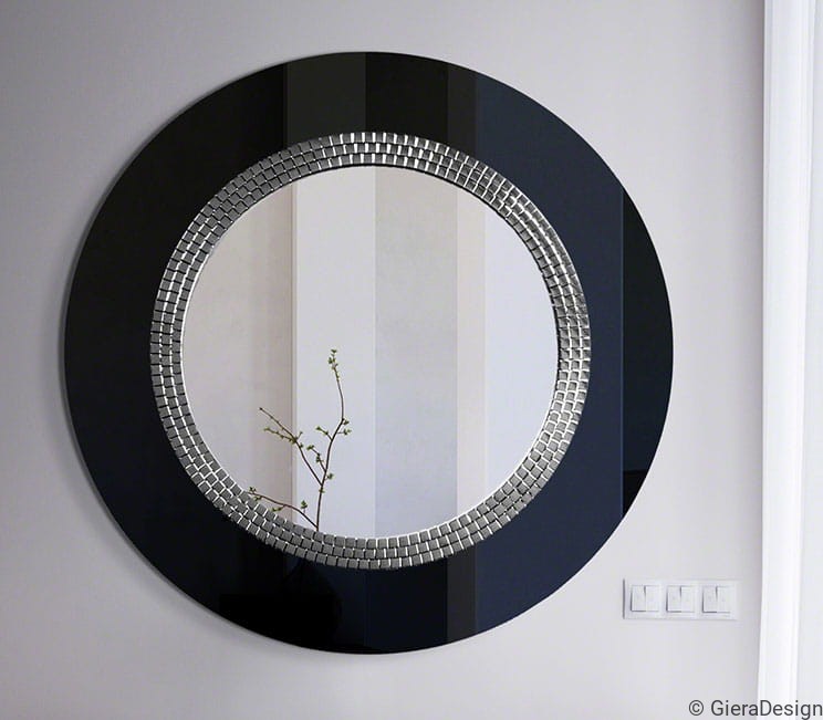 Lustro-Ścienne-Elegance-Czarne-Okrągłe-Luksusowe-Eleganckie