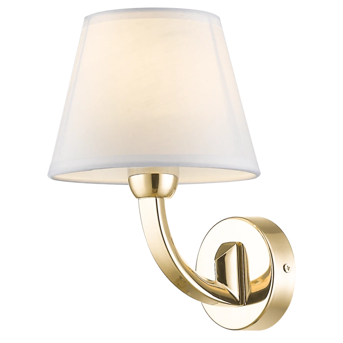 KINKIET Atlanta złote wykończenie, biały abażur, klasyczny styl, piękny KINKIET Atlanta złote wykończenie, biały abażur, klasyczny styl, piękny