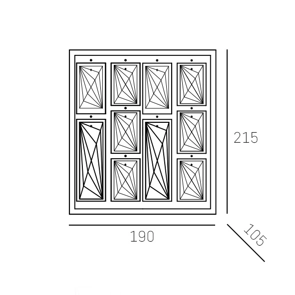 KINKIET Kyiv srebrny, szlifowane kryształy, glamour, wymiary KINKIET Kyiv srebrny, szlifowane kryształy, glamour, wymiary