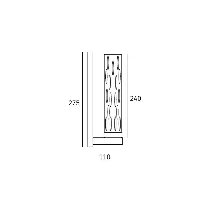KINKIET Oxford metalowy, niklowane wykończenie, styl glamour, wymiary KINKIET Oxford metalowy, niklowane wykończenie, styl glamour, wymiary