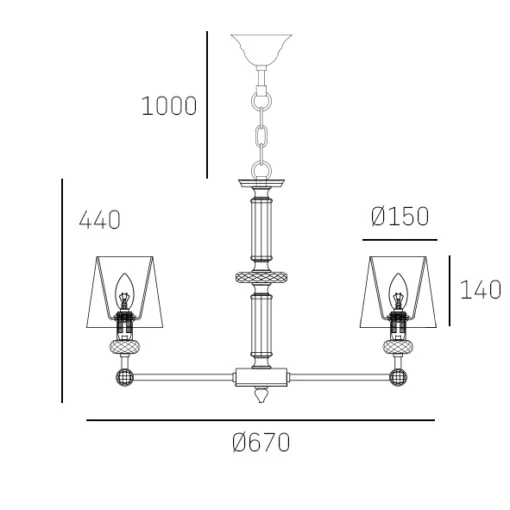 LAMPA WISZĄCA Doha metalowa, niklowane wykończenie, kryształowe detale, styl glamour, wymiary