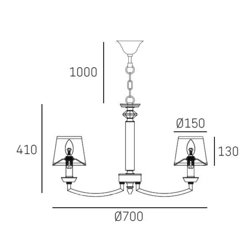 LAMPA WISZĄCA Dubai metalowa, niklowana rama, białe, kwadratowe abażury, kryształowe detale, wymiary