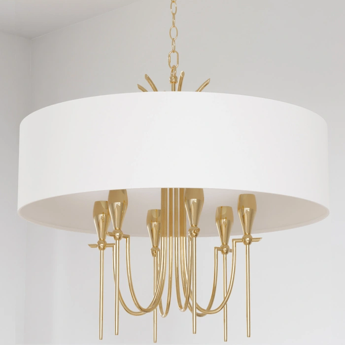 LAMPA WISZĄCA Las Vegas okrągła z białym abażurem, złote wykończenie, styl glamour, dekoracyjna LAMPA WISZĄCA Las Vegas okrągła z białym abażurem, złote wykończenie, styl glamour, dekoracyjna