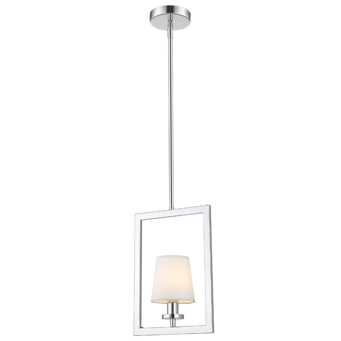 LAMPA WISZĄCA London srebrne wykończenie, biały abażur w stylu nowojorskim, jednopunktowa, ekskluzywna LAMPA WISZĄCA London srebrne wykończenie, biały abażur w stylu nowojorskim, jednopunktowa, ekskluzywna