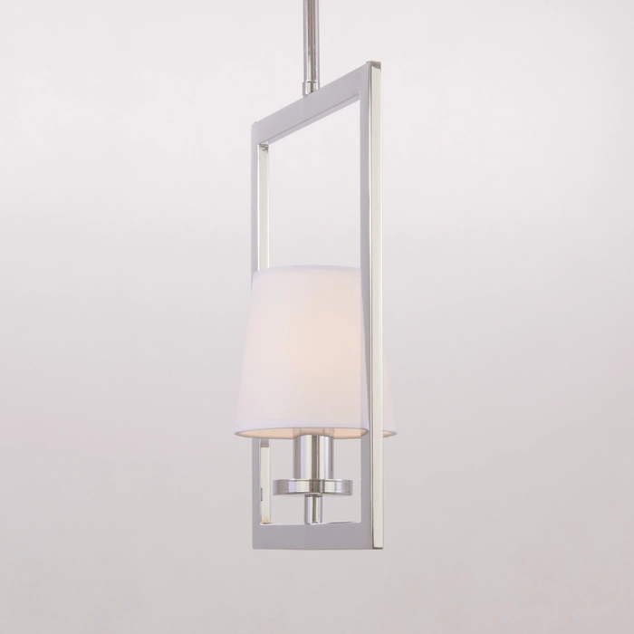 LAMPA WISZĄCA London srebrne wykończenie, biały abażur w stylu nowojorskim, jednopunktowa, sufitowa LAMPA WISZĄCA London srebrne wykończenie, biały abażur w stylu nowojorskim, jednopunktowa, sufitowa