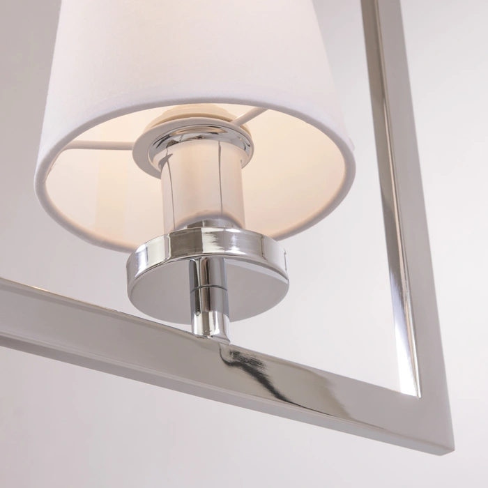LAMPA WISZĄCA London srebrne wykończenie, biały abażur w stylu nowojorskim, jednopunktowa, wyjątkowa LAMPA WISZĄCA London srebrne wykończenie, biały abażur w stylu nowojorskim, jednopunktowa, wyjątkowa