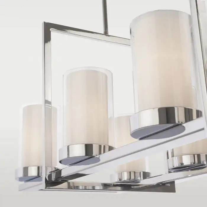 LAMPA WISZĄCA Miami prostokątna, srebrne wykończenie, ekskluzywna, glamour LAMPA WISZĄCA Miami prostokątna, srebrne wykończenie, ekskluzywna, glamour