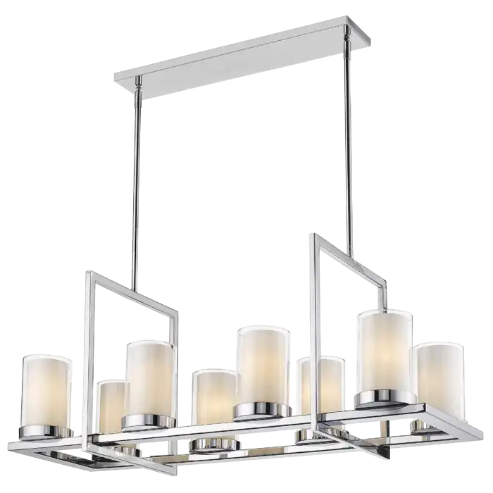 LAMPA WISZĄCA Miami prostokątna, srebrne wykończenie, ekskluzywna, piękna LAMPA WISZĄCA Miami prostokątna, srebrne wykończenie, ekskluzywna, piękna